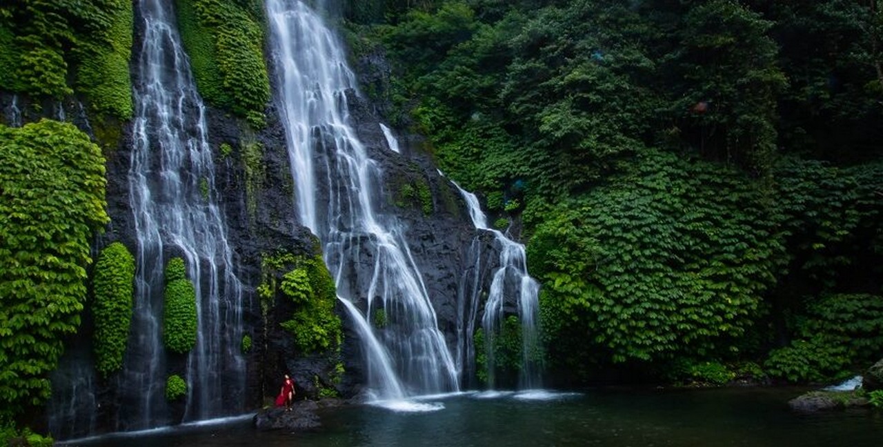 Beautiful,Banyumala,Twin,Waterfall,Which,Is,Located,In,Wanagiri,,Sukasada, Waterfalls in Bali
