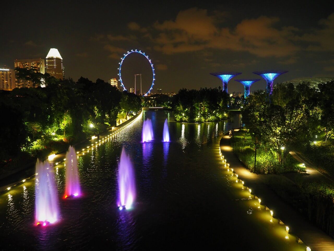 illuminated-city-night – Singapore Tour Gardens by the Bay - Singapore Tour Packages